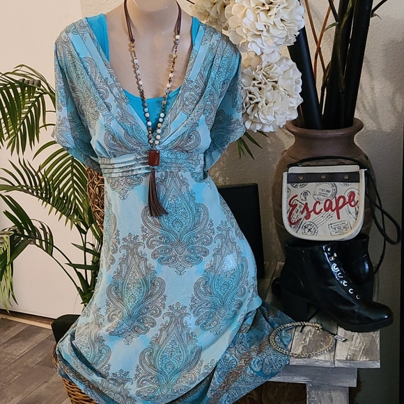 Emma James Dresses & Skirts - SUMMER SPRING NEW MULTI PAISLEY BO HO M / L  DRESS